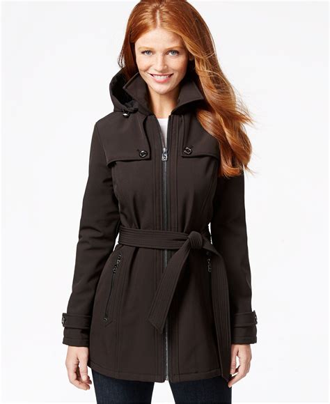 michael kors women hooded softshell jacket
